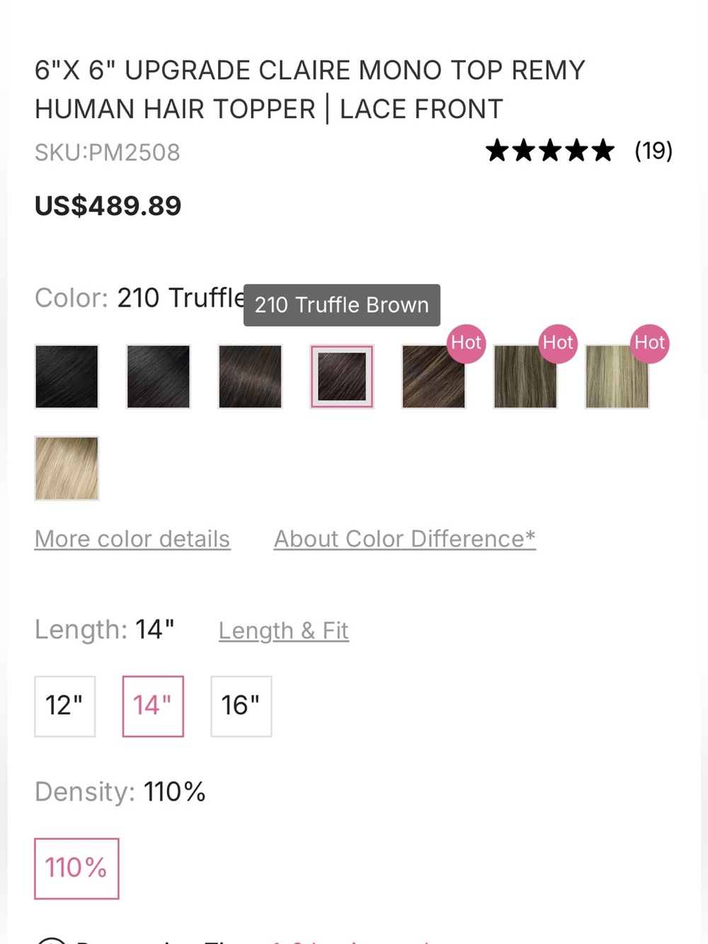 Uniwig Truffle Brown Women's Remy Human Hair Topper - Seamless Coverage & Volume - Picture 11 of 16